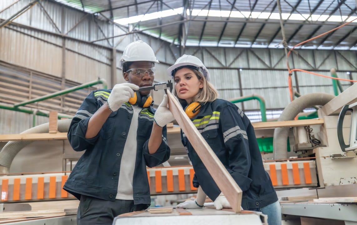 Skilled craftspeople demonstrating precision work techniques in apprenticeship program showing hands-on training implementation