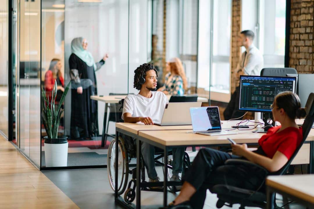 Modern technology workspace showing digital infrastructure and innovation tools used in contemporary business incubator environments