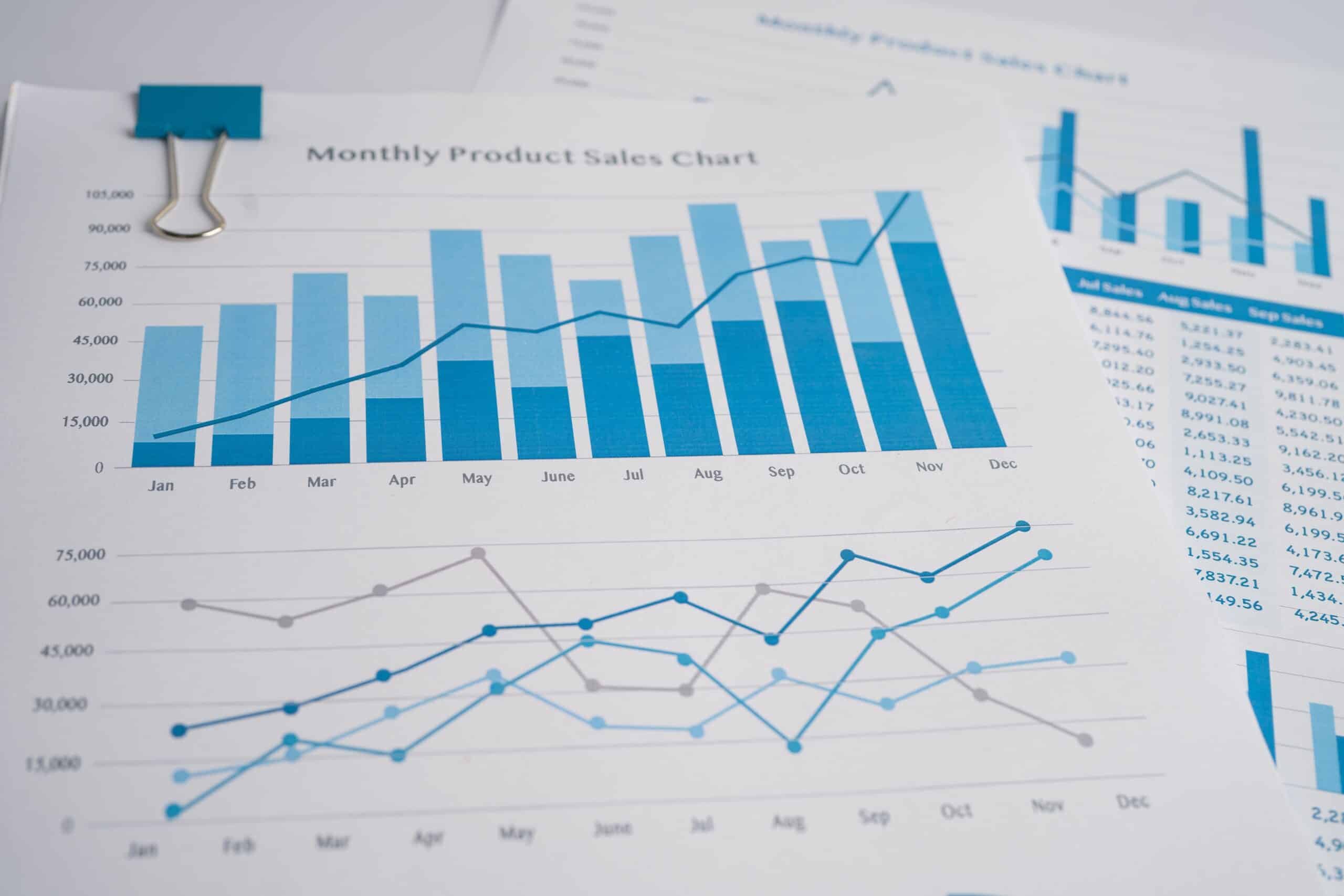 Professional analyzing business performance data and charts on computer screen showing metrics and analytics for measuring incubator program success